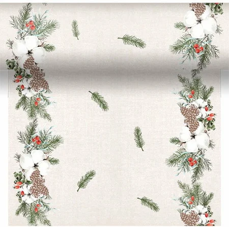 Paper + Design 3-in-1 tafelaankleding Robin Forest beige 40 x 480 cm