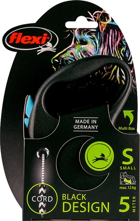 Flexi rollijn black design cord s blauw 5 meter