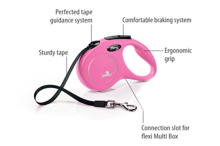 Flexi rollijn classic tape S roze 5mtr 1st - afbeelding 5