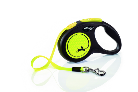 Flexi rollijn new neon tape S geel 5mtr 1st - afbeelding 1