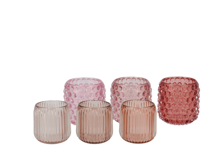 Roman Old Pink T-Light Bubble Ass 9X9Cm