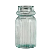 Rosa vaas recycled glas - h28xd15cm