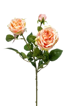 Rose spray peach/pink 58cm