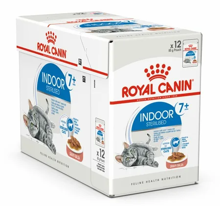 ROYAL CANIN® Indoor Sterilised  7+ in Gravy 12x85g