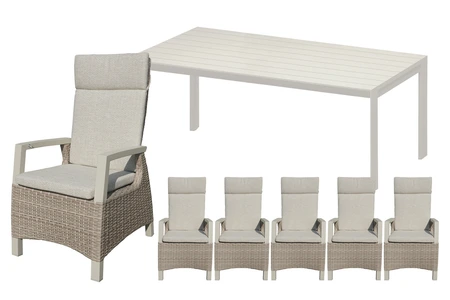 Royal seasons® Athene/Noordwijk dining set voor 6 personen - afbeelding 1