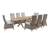 Royal Seasons Athene uitschuifbare dining set voor 8 personen