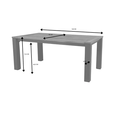 Royal Seasons® Atlanta tafel 160 x 90 cm espresso - afbeelding 2