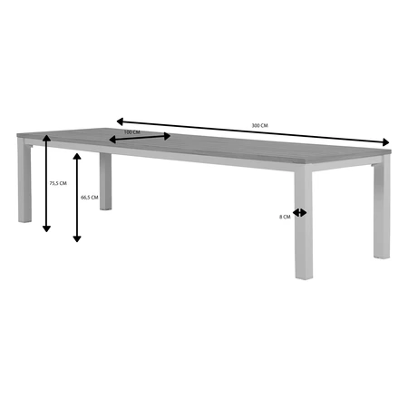 Royal Seasons® Atlanta tafel 300 x 100 cm zand - afbeelding 2