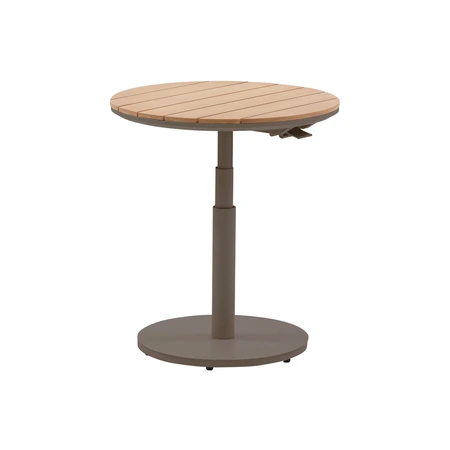 Royal Seasons® Bahia bijzettafel in hoogte verstelbaar D60 x 45/66 cm espresso