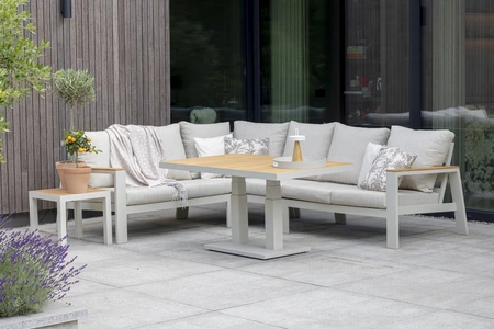 Royal Seasons® Bahia tafel in hoogte verstelbare 140 x 85 x 49/72 cm zand - afbeelding 5