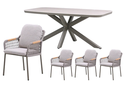 Royal seasons® Bari dining set voor 4 personen - afbeelding 1