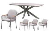 Royal seasons® Bari dining set voor 4 personen - afbeelding 1