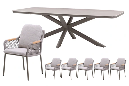 Royal seasons® Bari dining set voor 6 personen - afbeelding 1