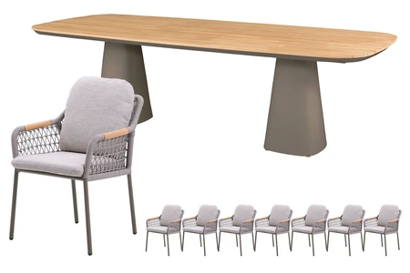 Royal seasons® Bari dining set voor 8 personen - afbeelding 1