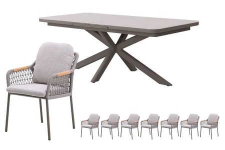 Royal seasons® Bari dining set voor 8 personen - afbeelding 1