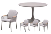 Royal seasons® Bari ronde dining set voor 4 personen - afbeelding 1
