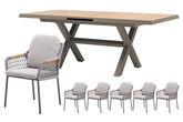 Royal seasons® Bari uitschuifbare dining set voor 6 personen - afbeelding 1