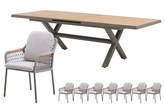 Royal seasons® Bari uitschuifbare dining set voor 8 personen - afbeelding 1