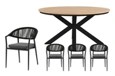 Royal seasons® Bo/Atlanta ronde dining set voor 4 personen