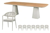 Royal seasons® Bo dining set voor 8 personen