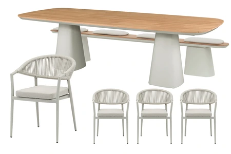 Royal seasons® Bo stoel-bank dining set voor 8 personen - afbeelding 1