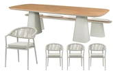 Royal seasons® Bo stoel-bank dining set voor 8 personen