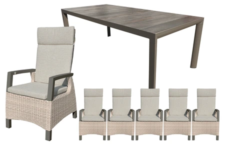 Royal seasons® Costa dining set voor 6 personen - afbeelding 1