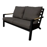 Royal Seasons® Detroit 2-zitsbank zwart - afbeelding 1