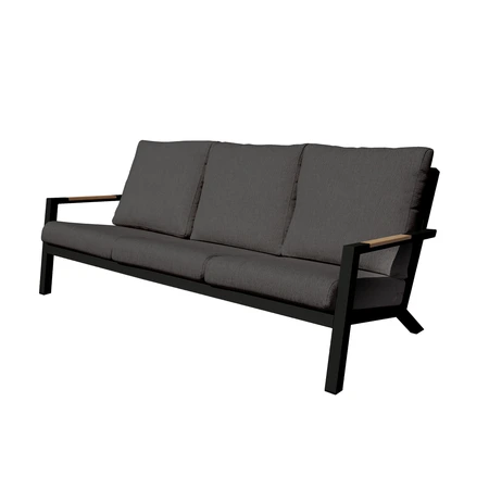 Royal Seasons® Detroit 3-zitsbank zwart - afbeelding 1