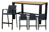 Royal seasons® Detroit/Atlanta barset zwart voor 4 personen