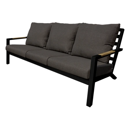 Royal seasons® Detroit loungeset met 3-zitsbank met teakhouten tafelblad - afbeelding 3