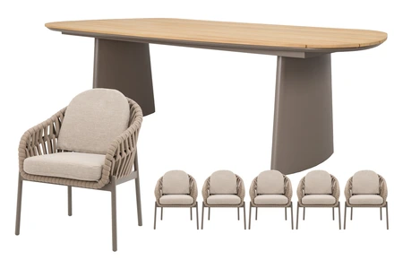 Royal seasons® Doha/Bakoe dining set voor 6 personen - afbeelding 1