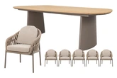Royal seasons® Doha/Bakoe dining set voor 6 personen