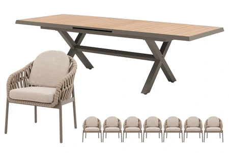Royal seasons® Doha uitschuifbare dining set voor 8 personen - afbeelding 1