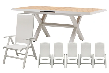 Royal seasons® La Palma dining set voor 6 personen - afbeelding 1