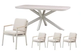 Royal seasons® Las Palmas dining set voor 4 personen