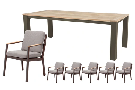 Royal seasons® Las Palmas dining set voor 6 personen - afbeelding 1