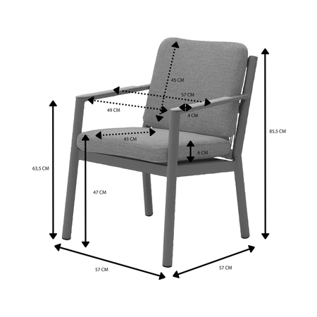 Royal Seasons® Las Palmas dining stoel espresso - afbeelding 2