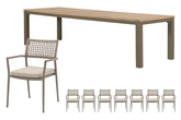 Royal seasons® Liv/Atlanta dining set voor 8 personen