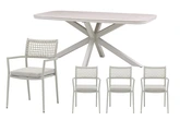 Royal seasons® Liv/Jura dining set voor 4 personen