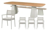 Royal seasons® Liv stoel-bank dining set voor 8 personen