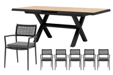 Royal seasons® Liv uitschuifbare dining set voor 6 personen