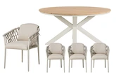 Royal seasons® Miami/Atlanta ronde dining set voor 4 personen - afbeelding 1