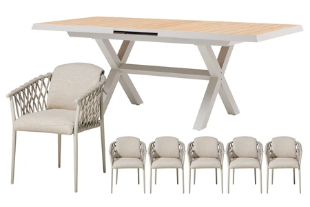 Royal seasons® Miami/Bahia dining set voor 6 personen - afbeelding 1