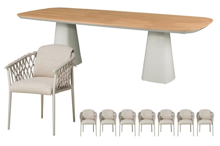Royal seasons® Miami dining set voor 8 personen - afbeelding 1