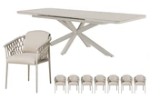 Royal seasons® Miami dining set voor 8 personen