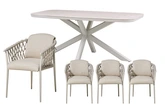 Royal seasons® Miami/Jura dining set voor 4 personen - afbeelding 1