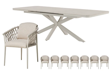 Royal seasons® Miami/Jura dining set voor 8 personen - afbeelding 1