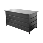 Royal Seasons® Milton opbergbox aluminium 130 x 60 x 75 cm antraciet
