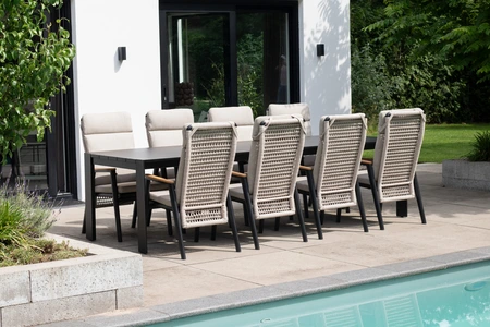 Royal Seasons® Noordwijk tafel 300 x 100 x H77 cm zwart - afbeelding 3
